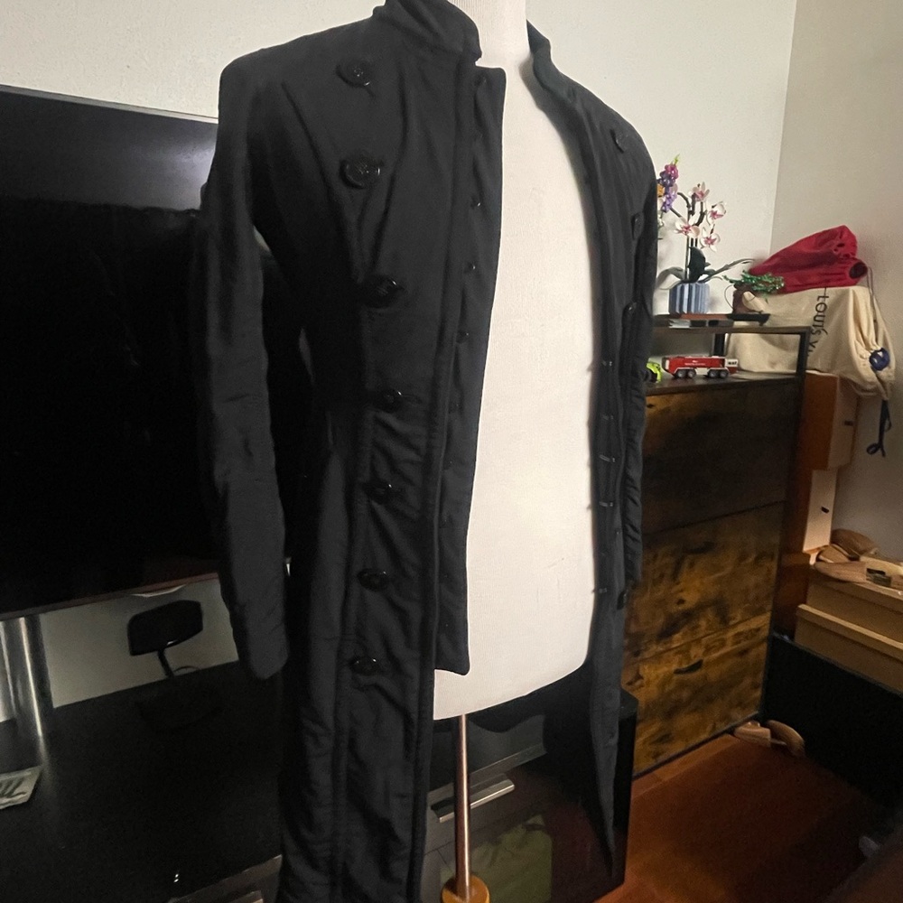 Authentic Burberry Prorsum Black Womens Coat Jacket Runway fitted Made in Italy - Picture 5 of 8